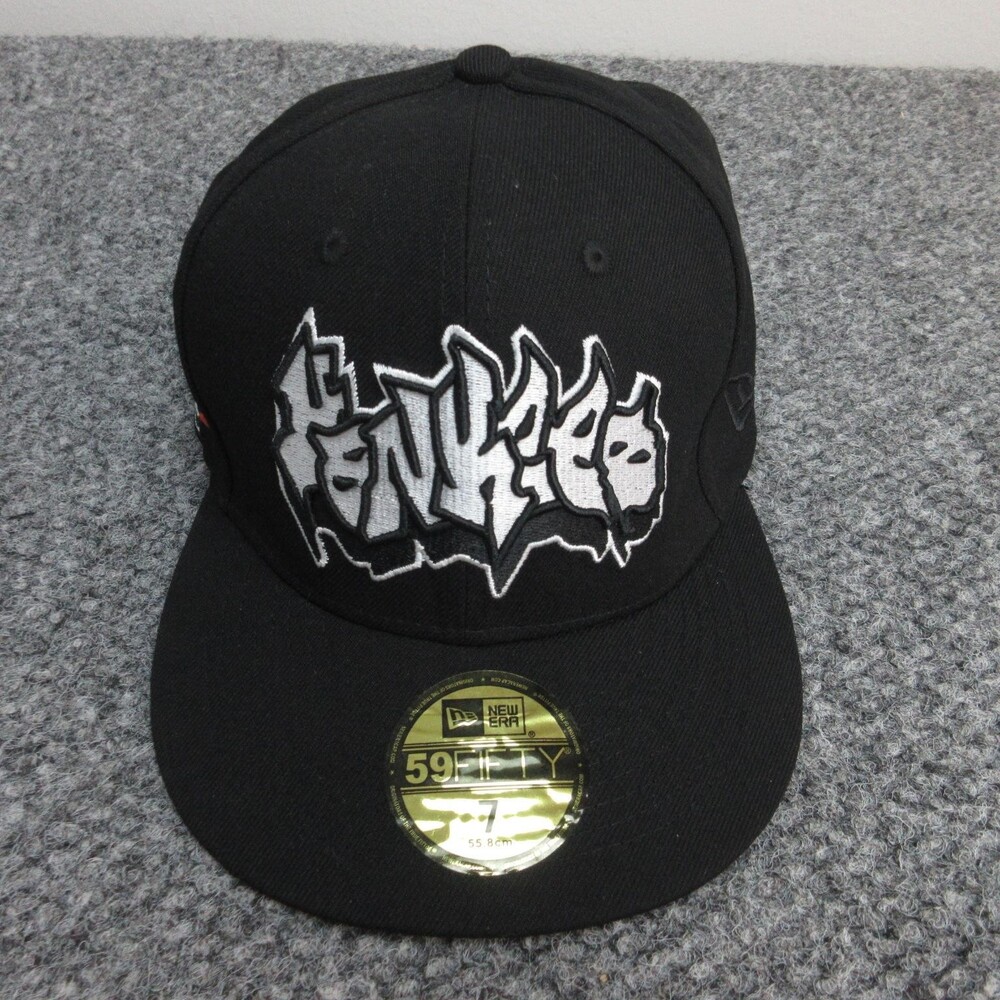 New York Yankees Hat Cap Fitted Mens 7 Black MLB Baseball Subway Series New Era